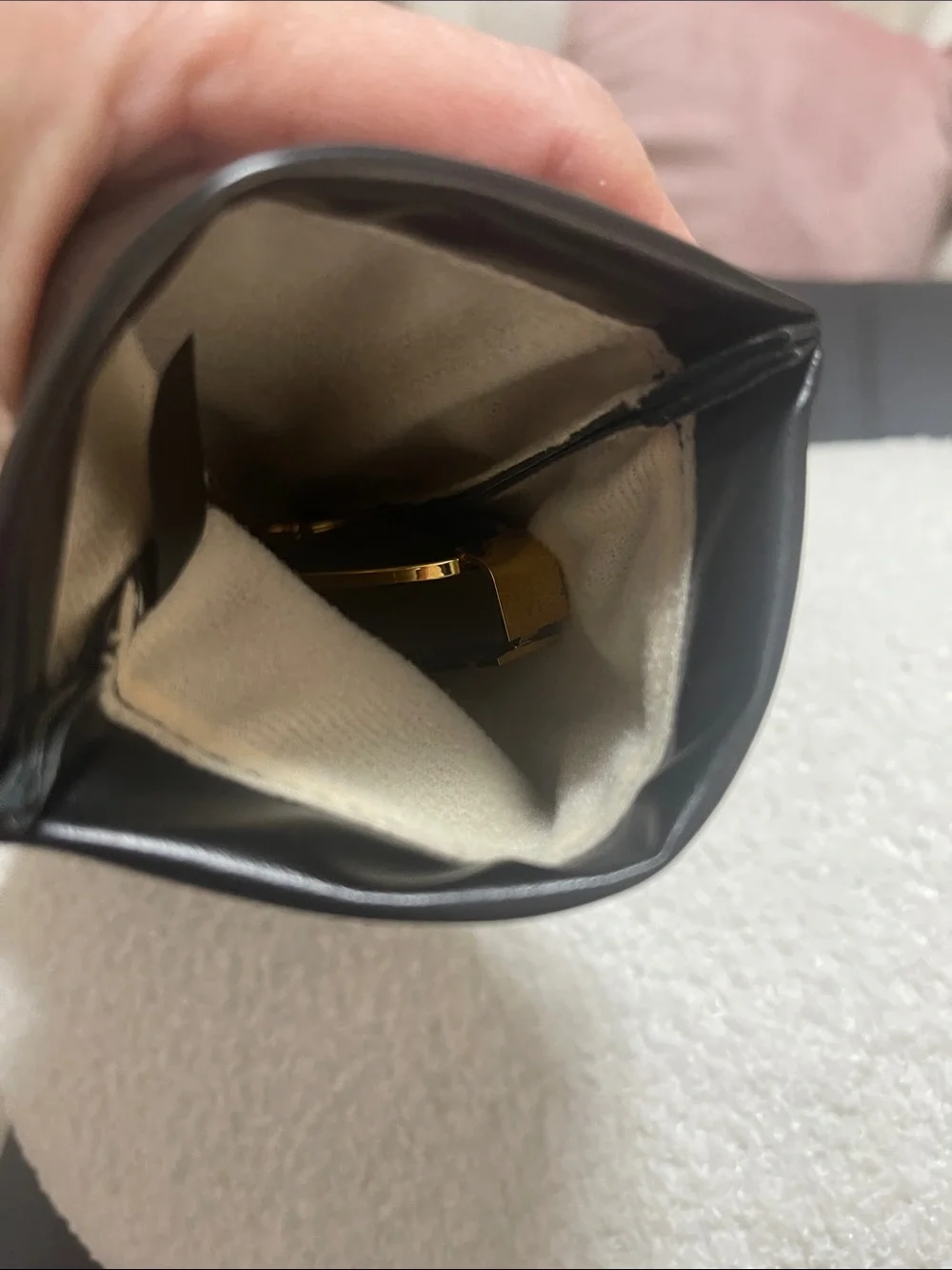 Steve Madden Gold Frame Sunglasses with Dark Green Lenses and Black Pouch
